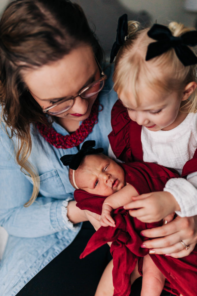 indoor lifestyle newborn photos