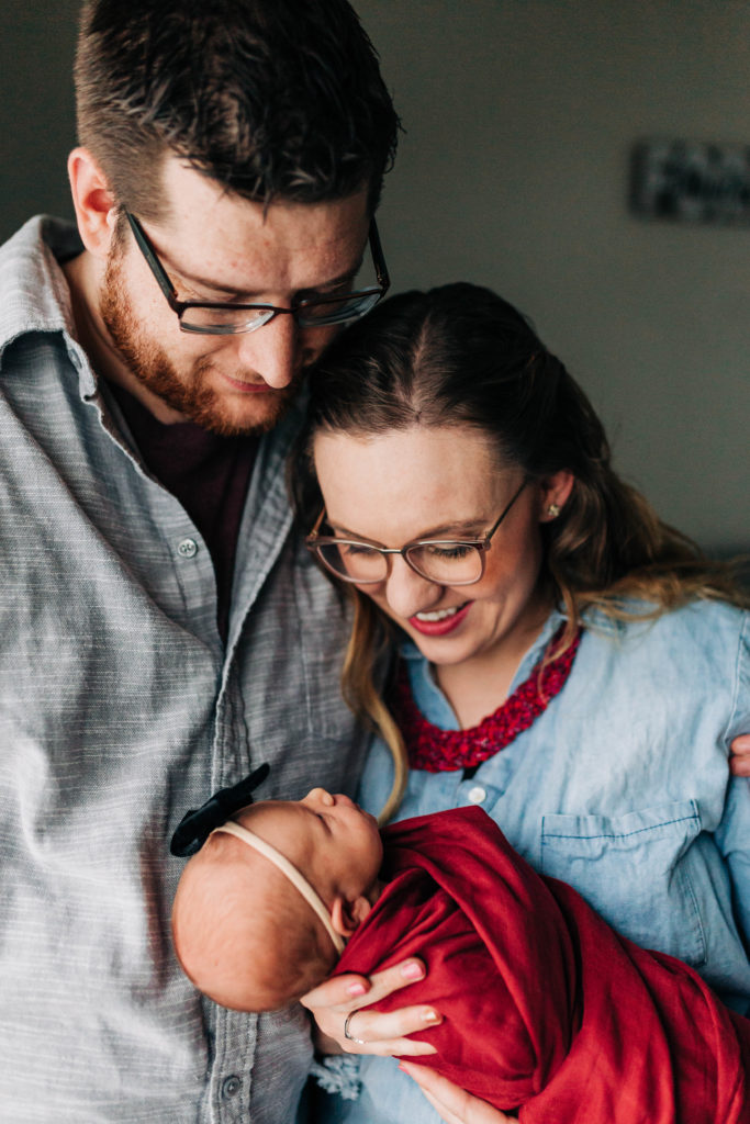 indoor lifestyle newborn photos