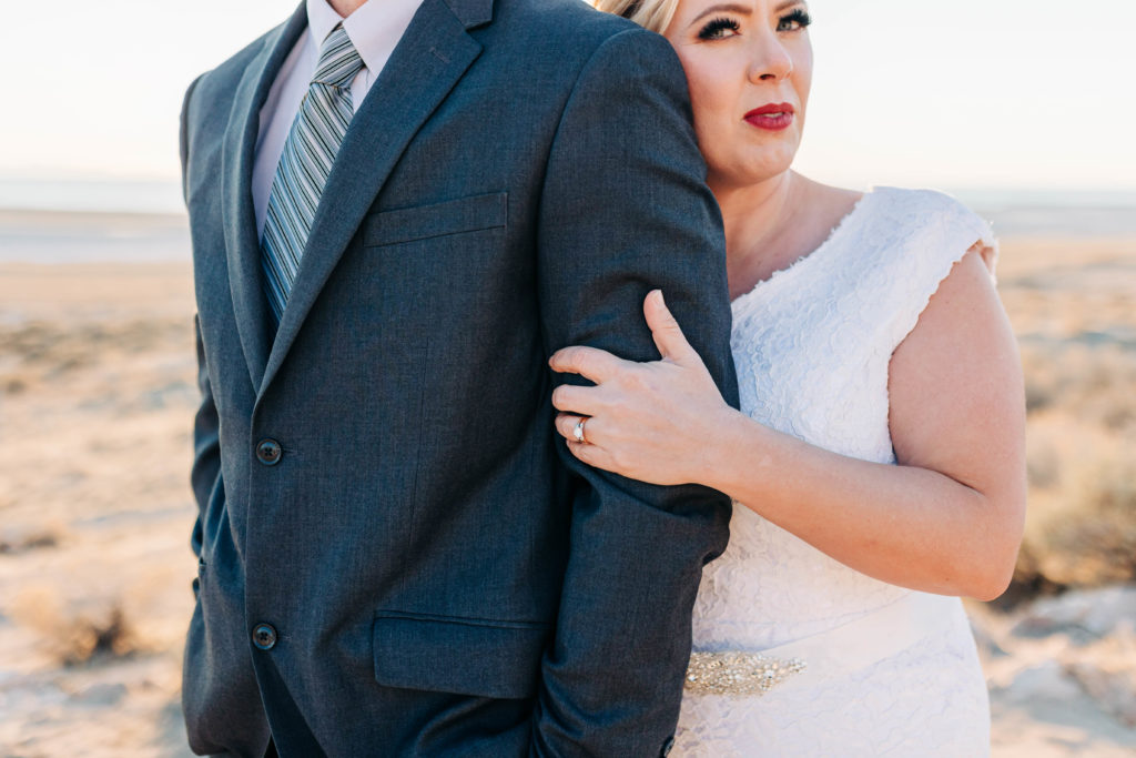 Antelope Island wedding portraits