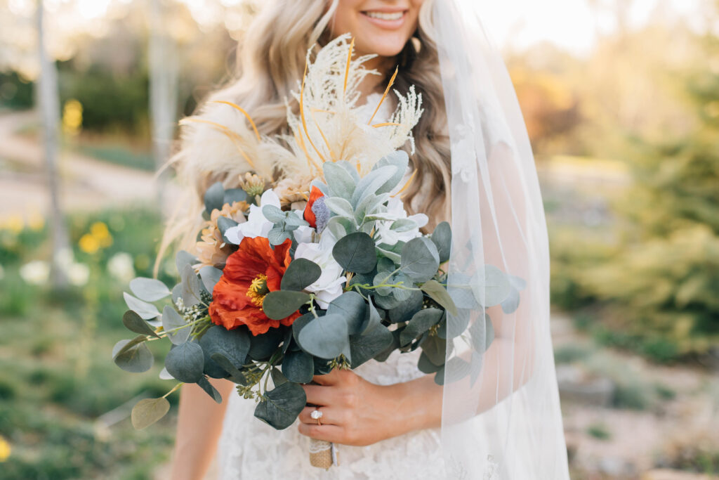 Ogden Botanical Gardens bridal portraits