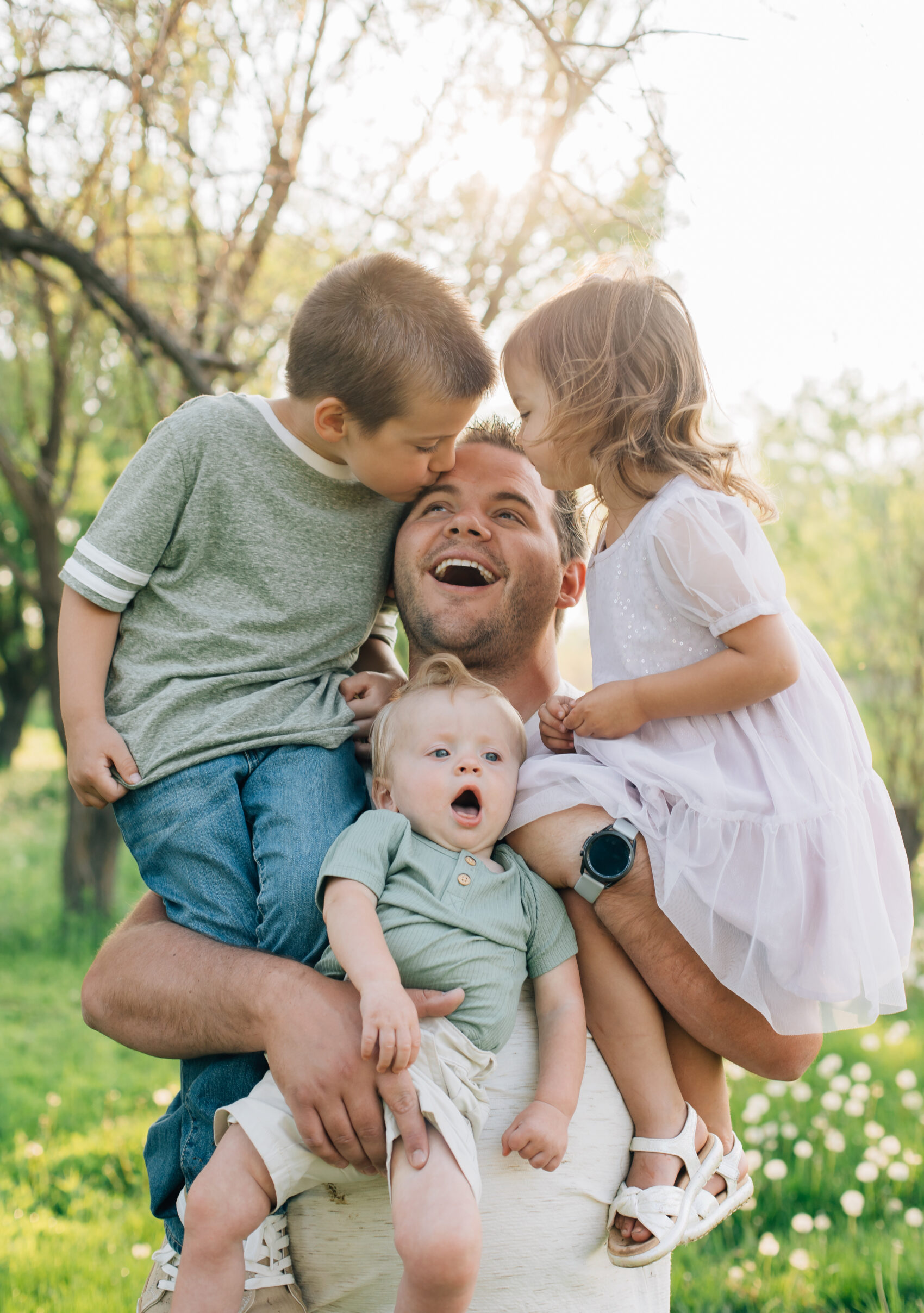 Dad and kids photography