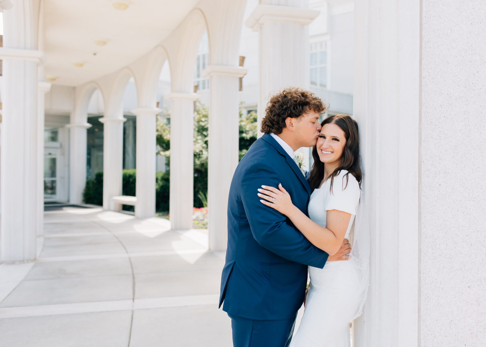 Bountiful Temple wedding portraits