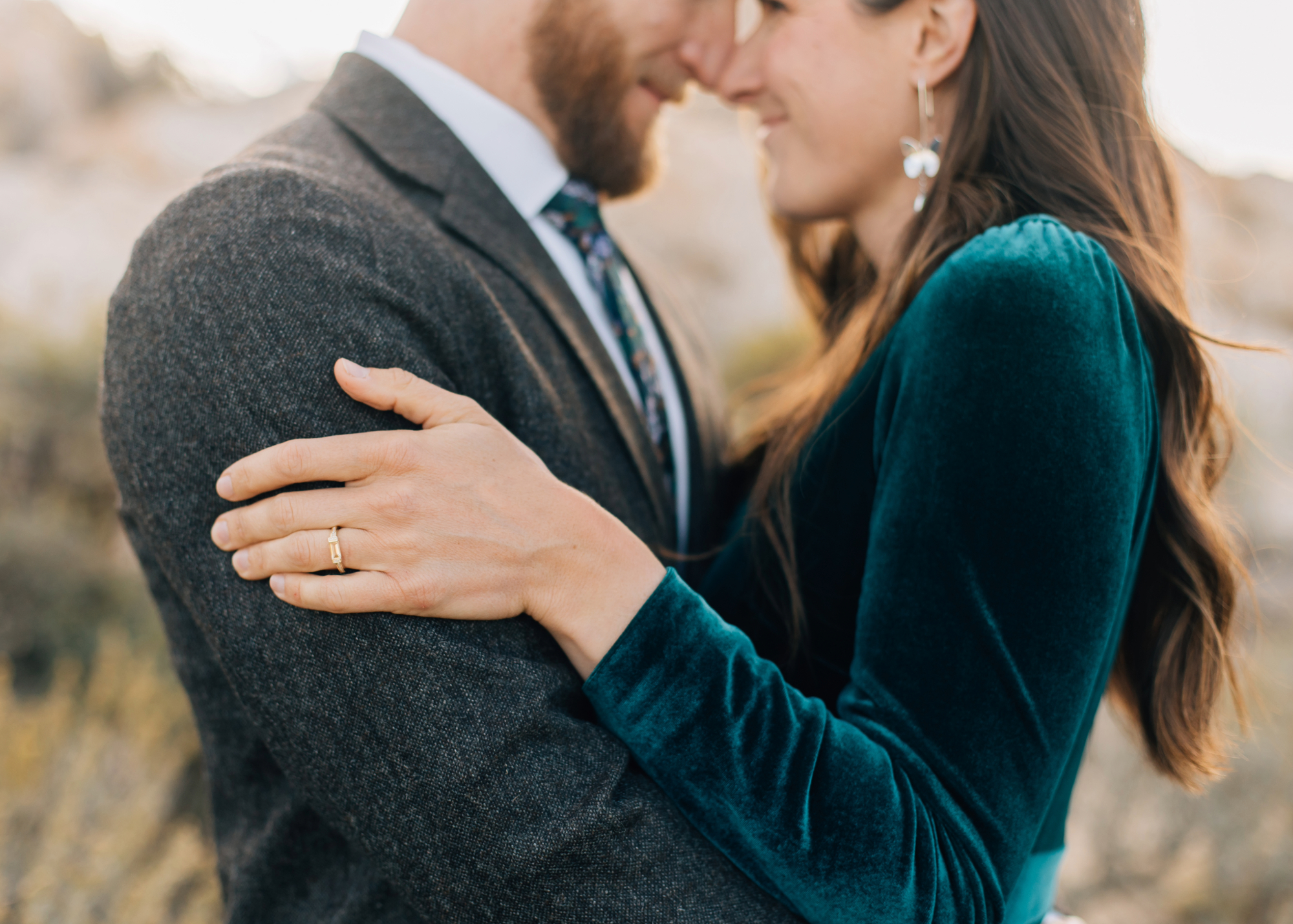 Detail shot of ring
formal engagement session