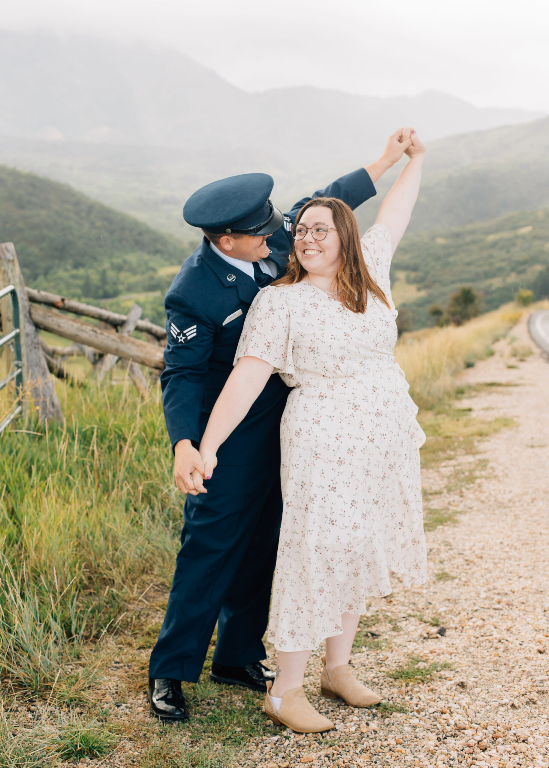 Engagement photos Air force