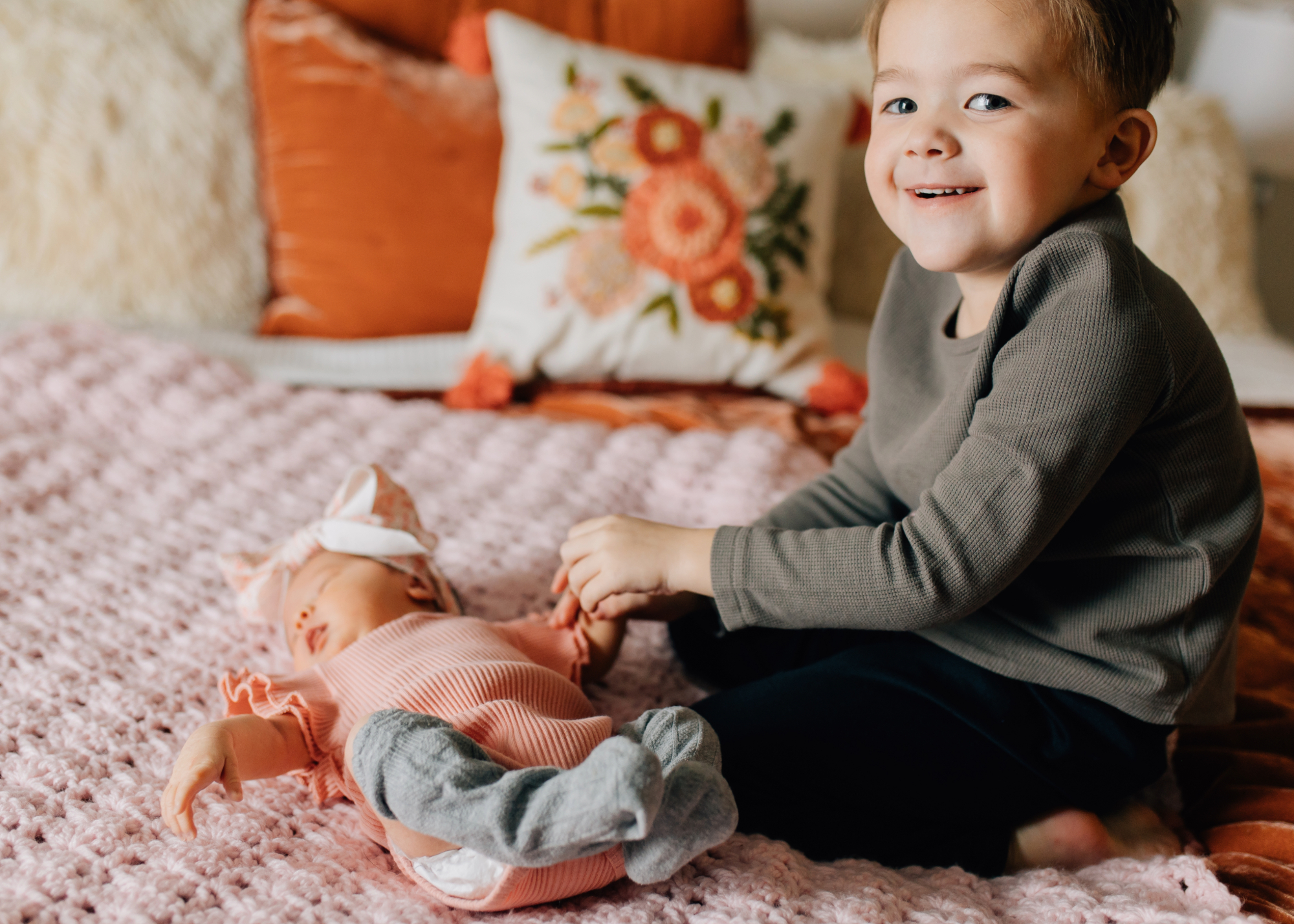 Newborn with siblings