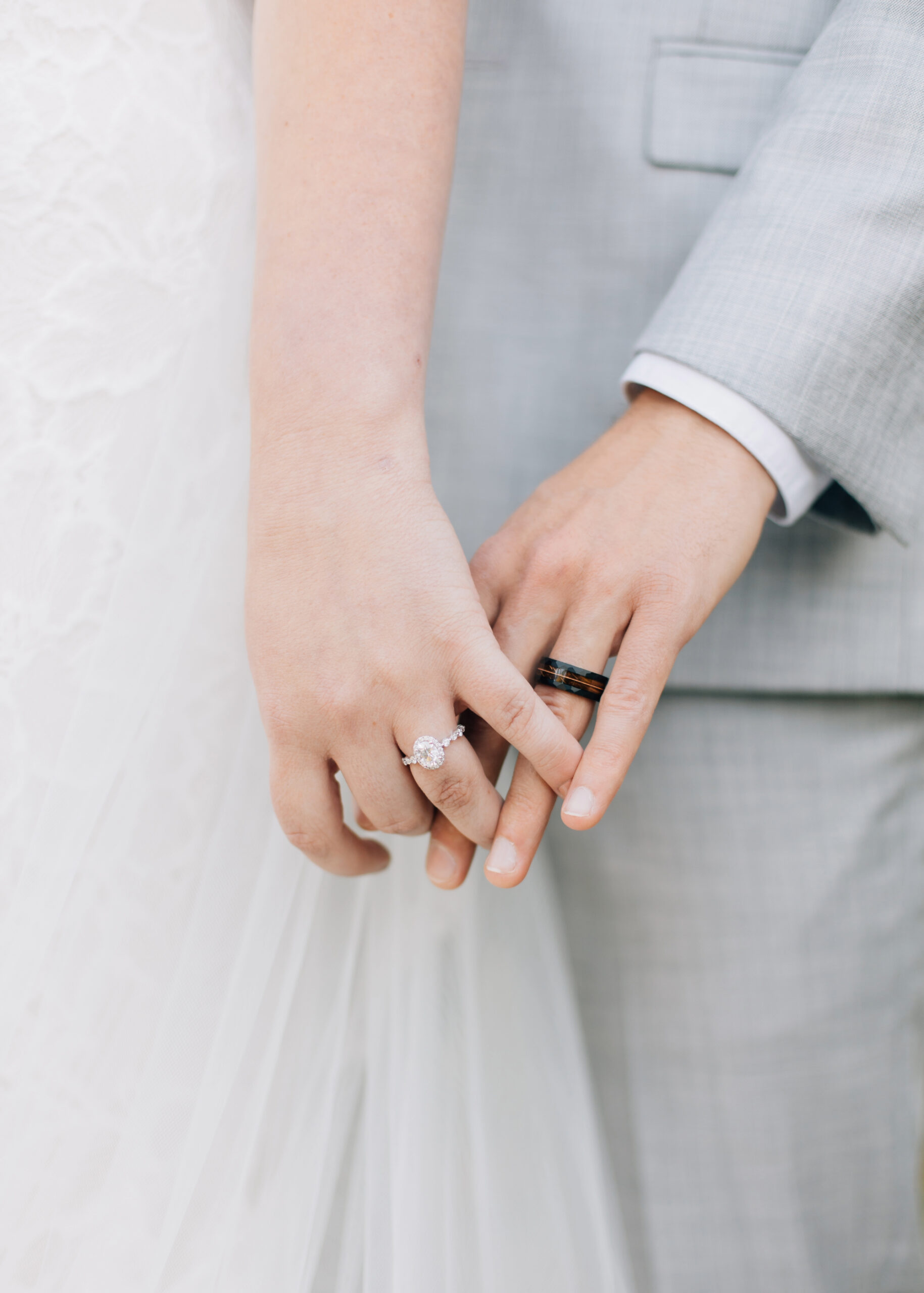 Wedding ring detail shot