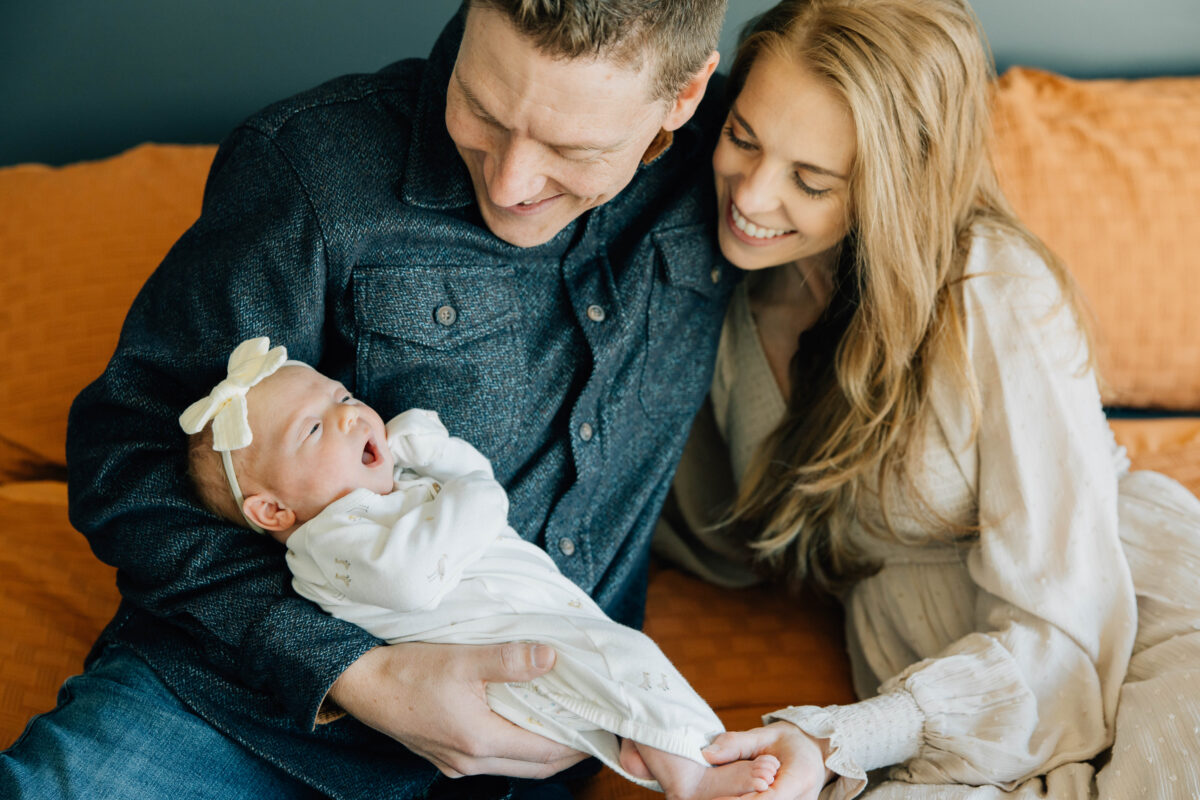 Candid newborn lifestyle photography