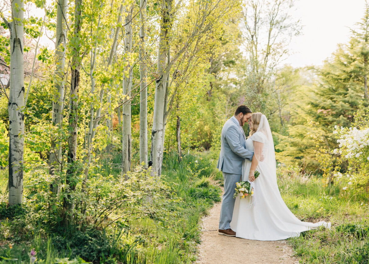 Ogden Botanical Gardens Bridal photos